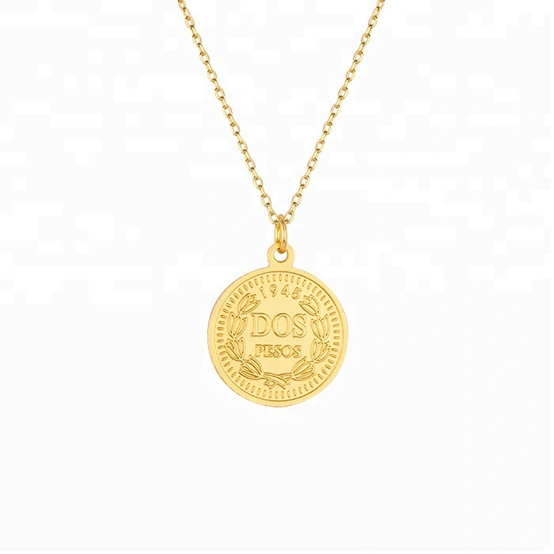 Miss Jewelry Cheap Fashion Jewelry Elizabeth Gold Necklace Chain Coin Pendant
