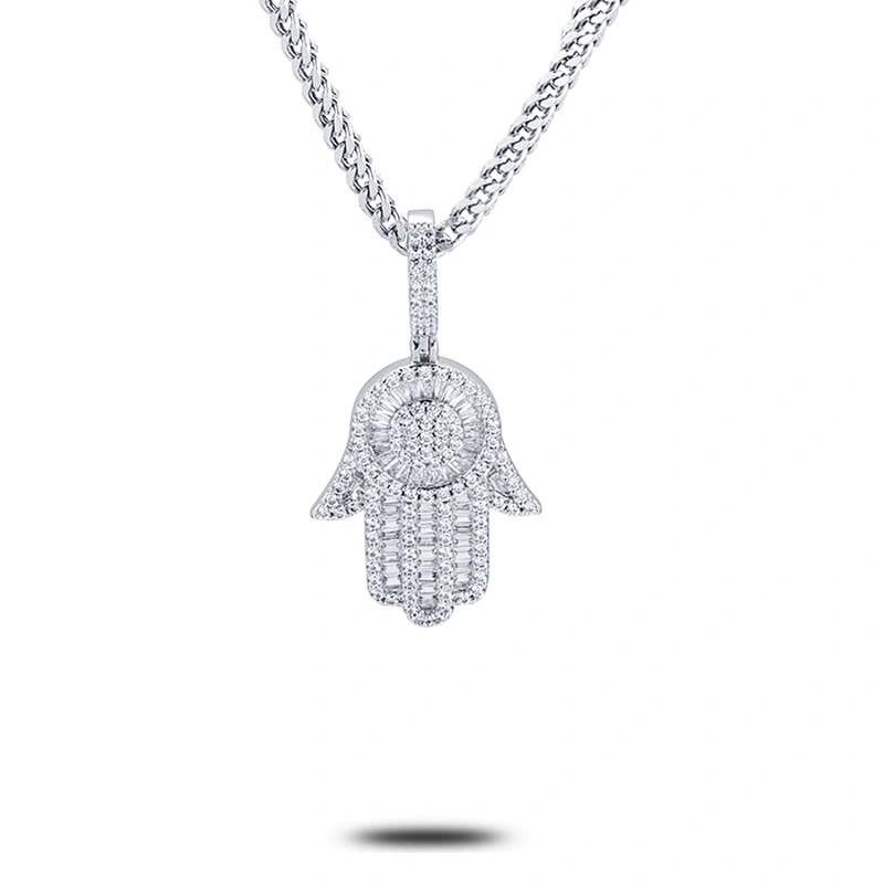Men Gold Necklace With Customized Ice Pendant