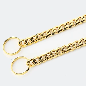 Luxury gold dog training head collar premium high quality dog slave training collar