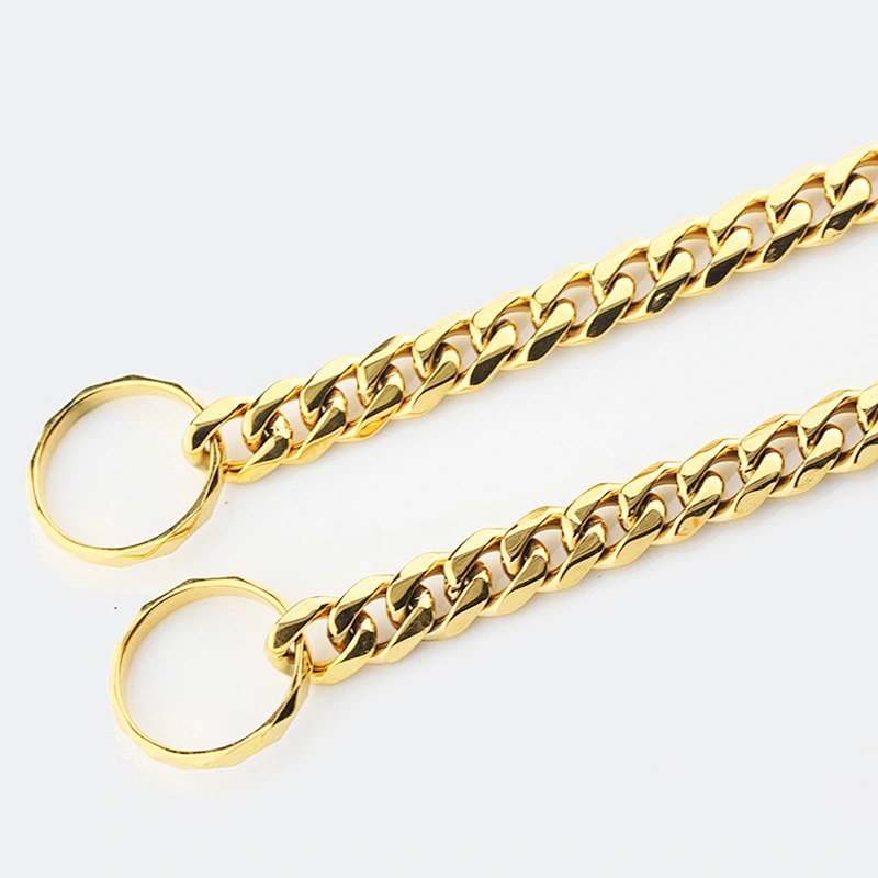 Luxury gold dog training head collar premium high quality dog slave training collar
