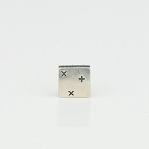 Custom Logo Engraved Metal Square Beads Stainless Steel