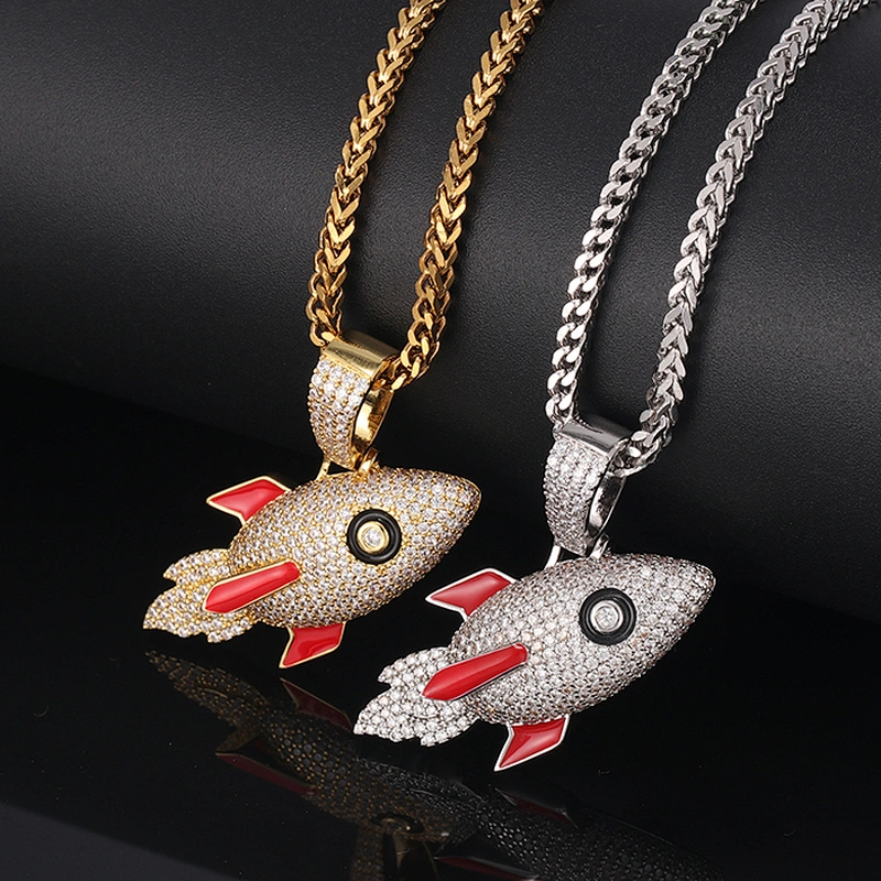 Missjewelry Hip Hop Urban Jewelry Iced Rocket Pendant Designs