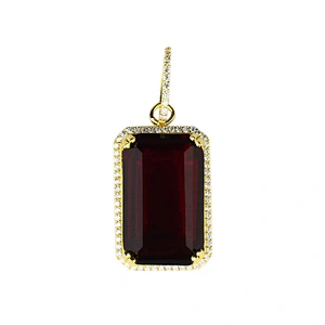 Miss Jewelry Wholesale big ruby pendant single large stone pendant for men