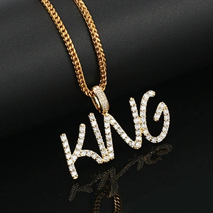 Name Custom Hiphop Jewelry Alphabet Letter Pendants