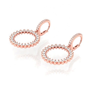 Miss Jewelry High Quality Cheap Simple New Design Fancy 925 Sterling Silver Diamond CZ Cuff Earring