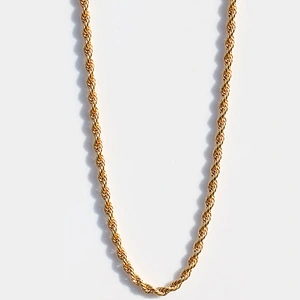 Hot Sale Fashion Jewelry 14k gold hip hop rope chain necklace