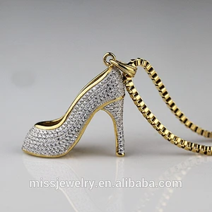 Hip Hop Jewelry Manufacturers Crystal Fanct Pendant Design for Girls