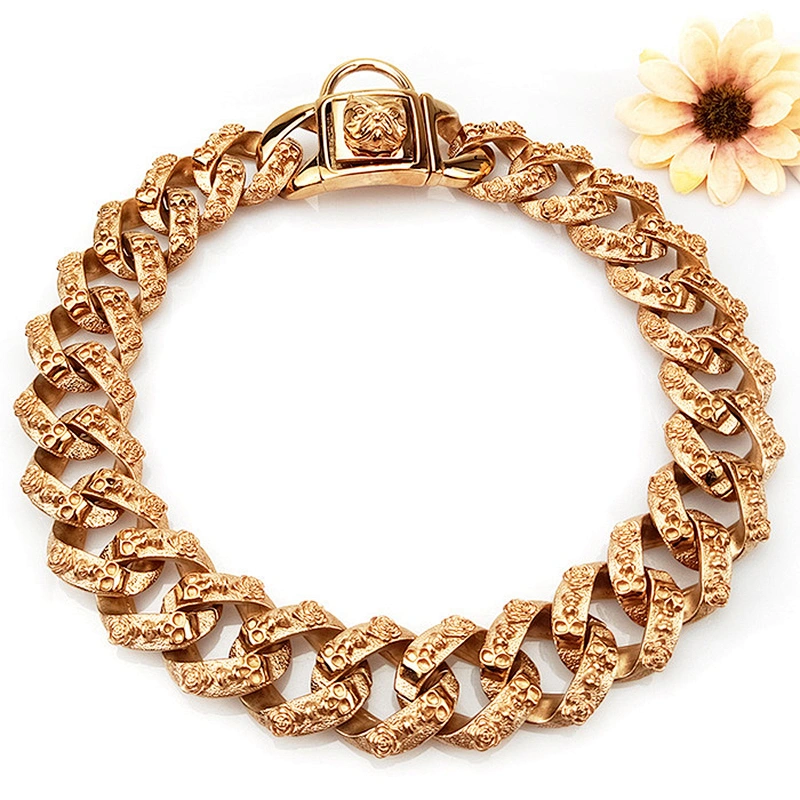 Wholesale Luxury Gold Chain Military Dog Collars