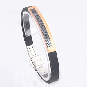 Custom Men Handmade Stainless Leather Bracelet