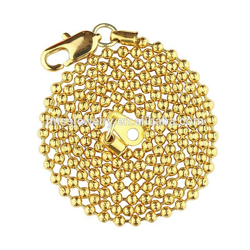 Miss Jewelry High quality fashion moon cut bead chain necklace