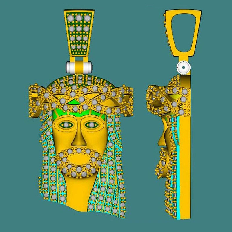 Hip Hop 3D Picture Pendant of Jesus Christ