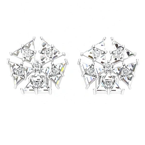 Miss Jewelry High Quality Cheap 925 Sterling Silver Cubic Zirconia Stud Earrings for Women Jewelry