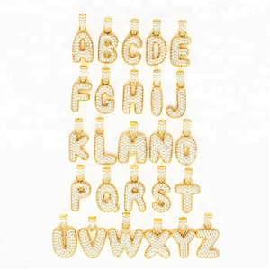 Miss Jewelry Cheap Yellow Gold Silver Monogram Letter Necklace Pendant
