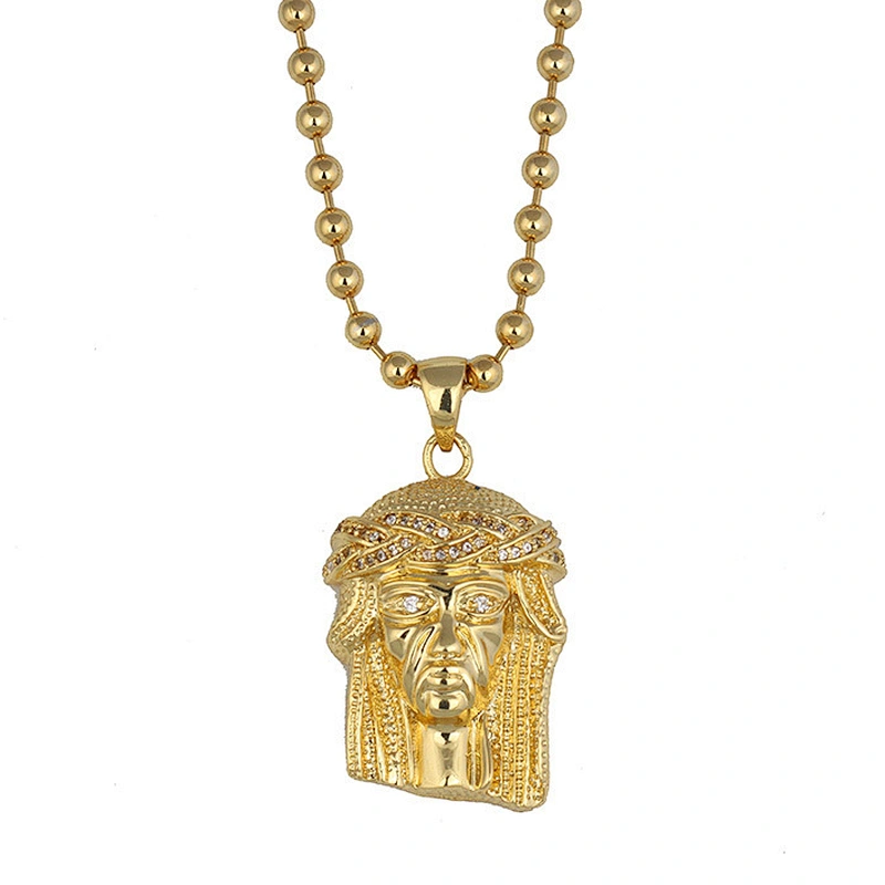 Wholesale hip pop fashion micro paved jesus piece pendant jewelry