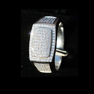Turkey Mens Brass Cz Iced Ring