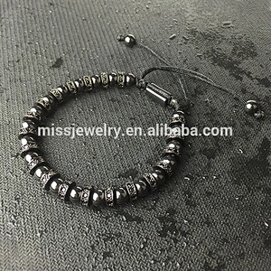 Wholesale latest new men's silver spacer models bracelets designs