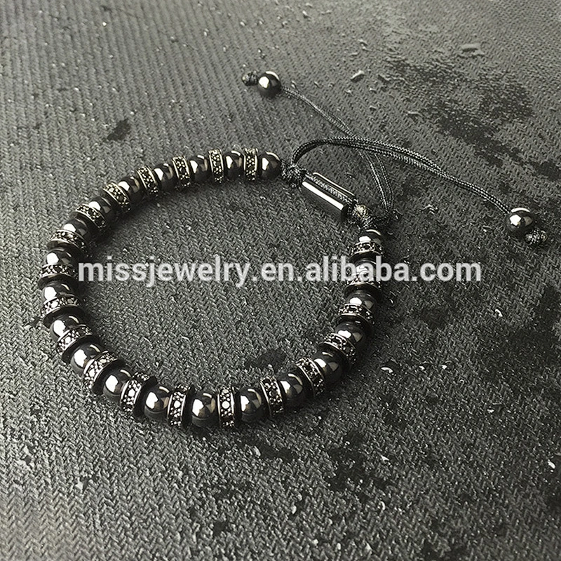 Wholesale latest new men's silver spacer models bracelets designs