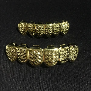Miss Jewelry wholesale hip hop men's 18k gold teeth grillz, free size grillz teeth