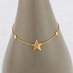 New Micro Jewellery Drop Star Bracelet Steel Diamond Models in Gold