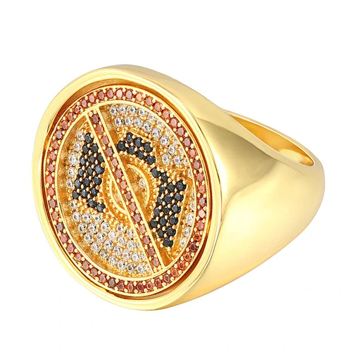 Missjewelry Hip Hop Dubai Jewelry Gold Ring Models, Features Camera Diamond Ring
