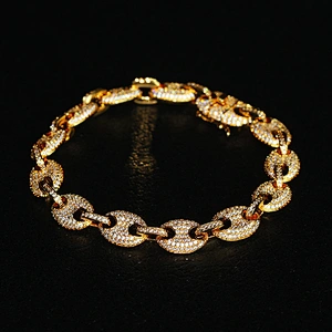 Miss Jewelry High Quality Saudi Arabia Jewelry Diamond Gold Bracelet For Men Luxury