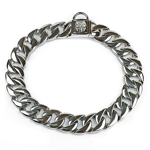 Dog Collar Rose Gold Plated Chain Dog Collar
