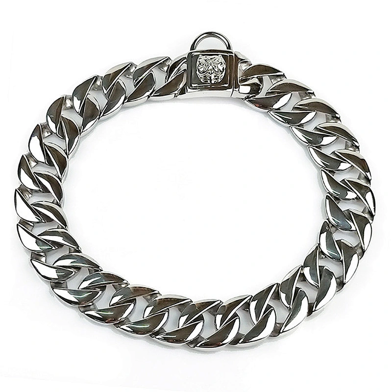 Dog Collar Rose Gold Plated Chain Dog Collar