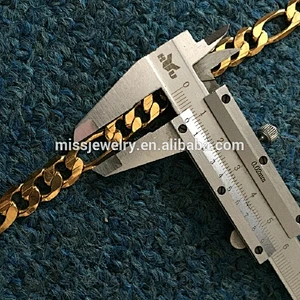 14k Gold Fiagro Chain Necklace Men