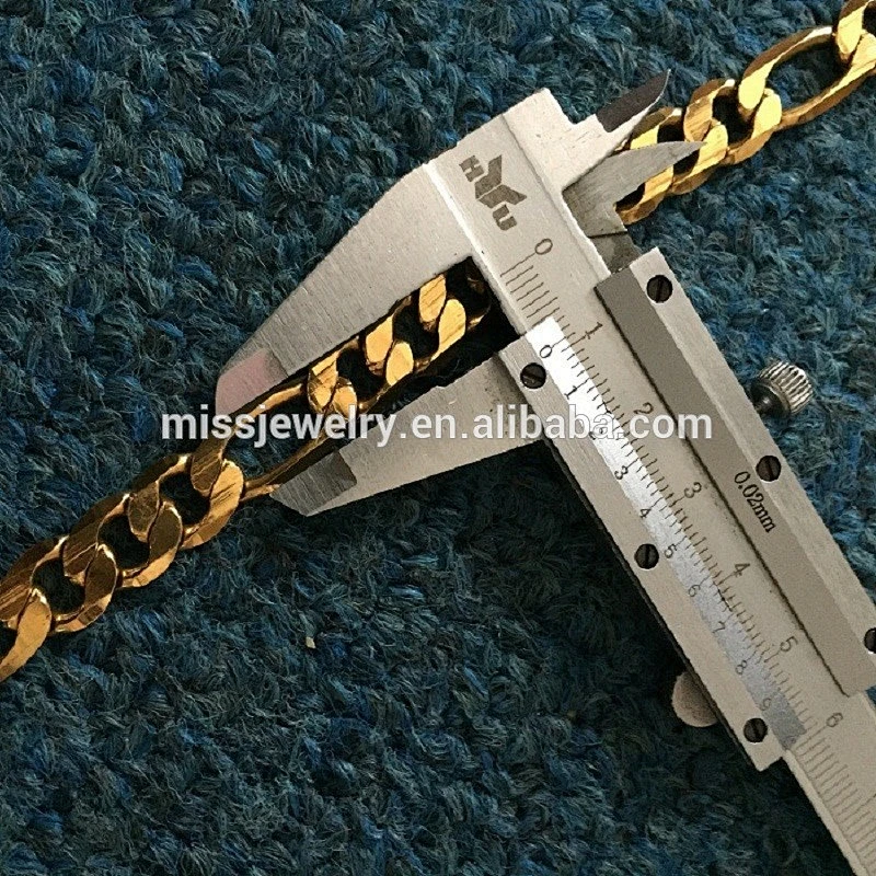 14k Gold Fiagro Chain Necklace Men