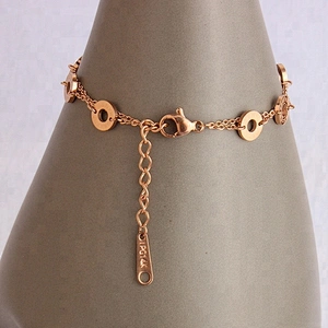 Miss Jewelry Cheap Fashion Jewelry Double Chain 18k Yellow Rose Gold Bracelet Design for Ladies