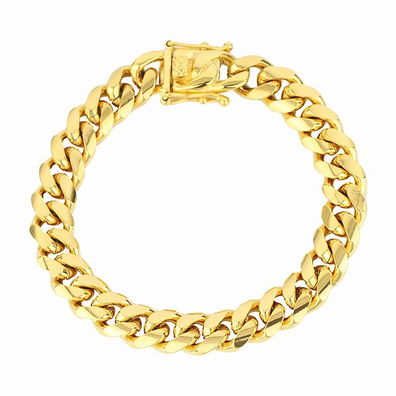 Missjewelry Hip Hop Stainless Steel Gold Plated Jewelry Italy Bracelet Wholesale