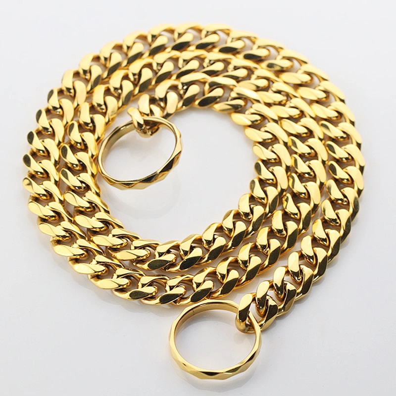 Luxury gold dog training head collar premium high quality dog slave training collar