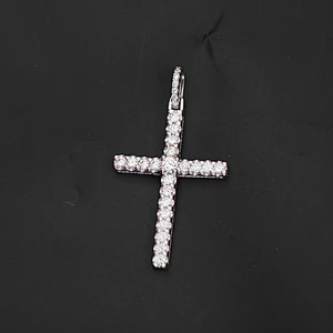 Custom Jewelry Cross Pendant Sterling With Gold Diamond