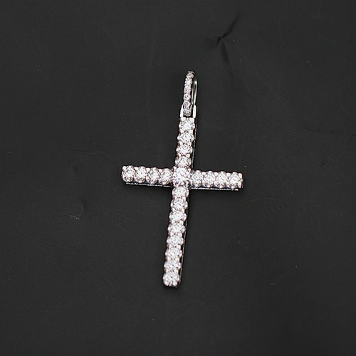 Custom Jewelry Cross Pendant Sterling With Gold Diamond