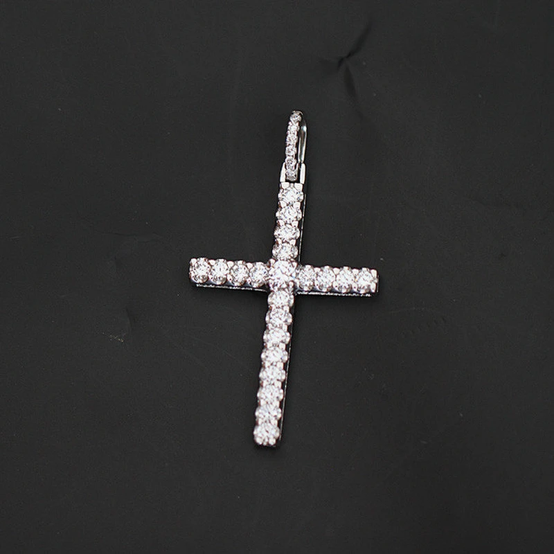 Custom Jewelry Cross Pendant Sterling With Gold Diamond
