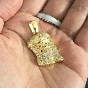 Wholesale hip pop fashion micro paved jesus piece pendant jewelry