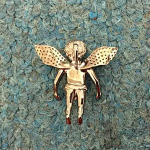 Hip pop angel wing micro pave iced out jewelry angel pendant China wholesale