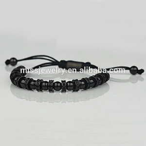 Wholesale latest new men's silver spacer models bracelets designs