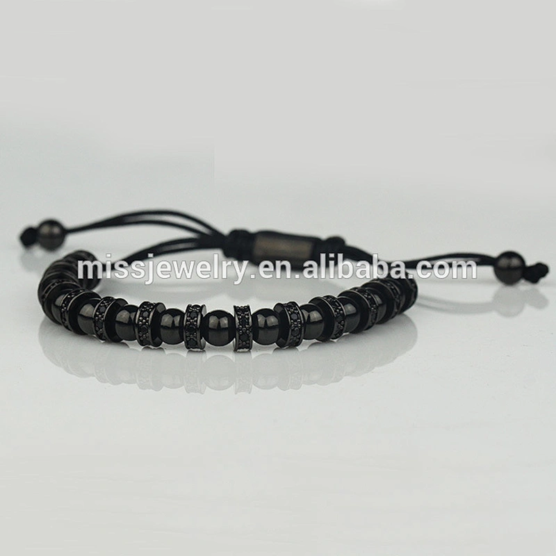 Wholesale latest new men's silver spacer models bracelets designs