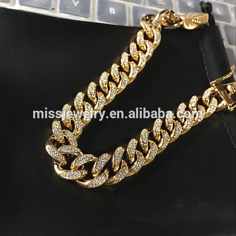 Missjewelry 14K gold plated chains , white gold chains for men