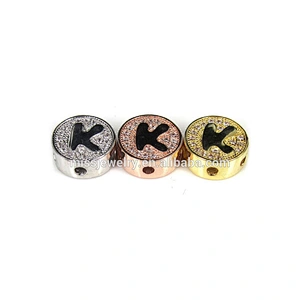 English alphabet letter beads for jewelry findings