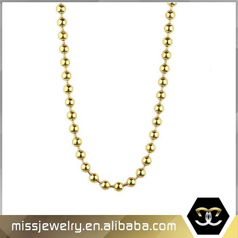 Men Fashion Design Custom Simple Gold Chain Necklace 18k