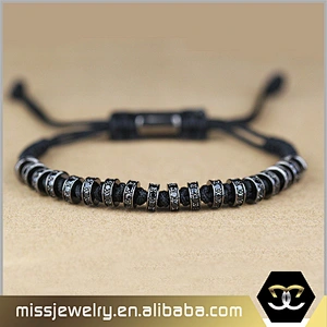 Miss Jewelry Engrave Logo Mens Beaded Bracelets Men, Gold Bracelets for Men Designs