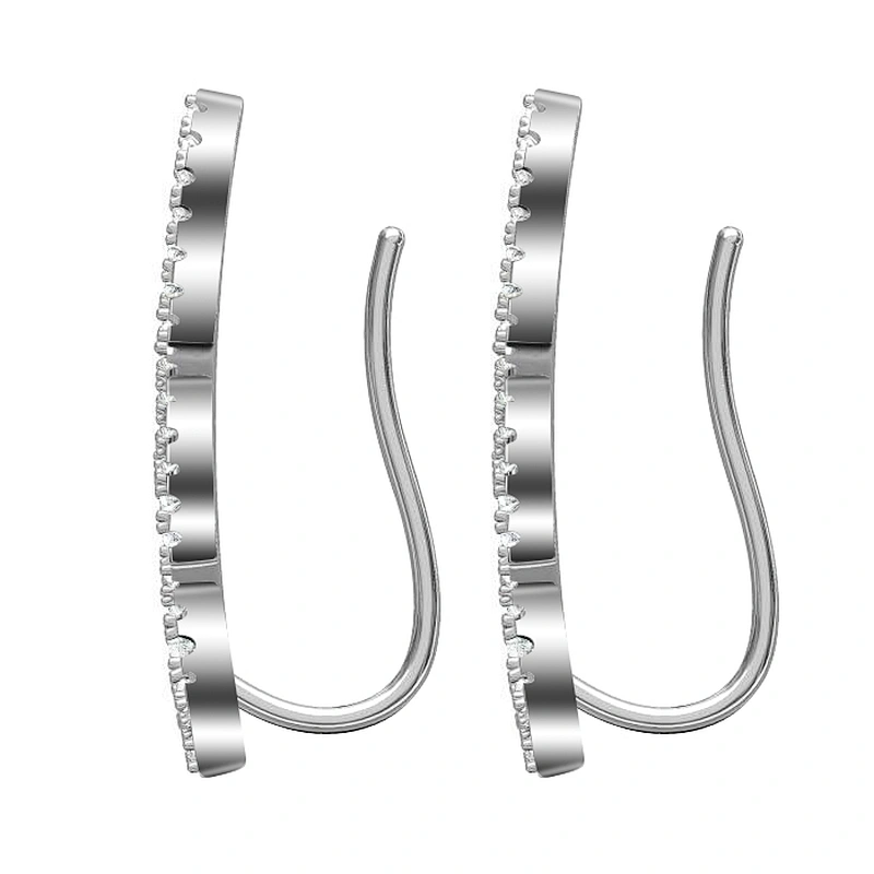 Miss Jewelry 2018 Fashion Jewelry CZ Micro Paved Screw Back Earrings