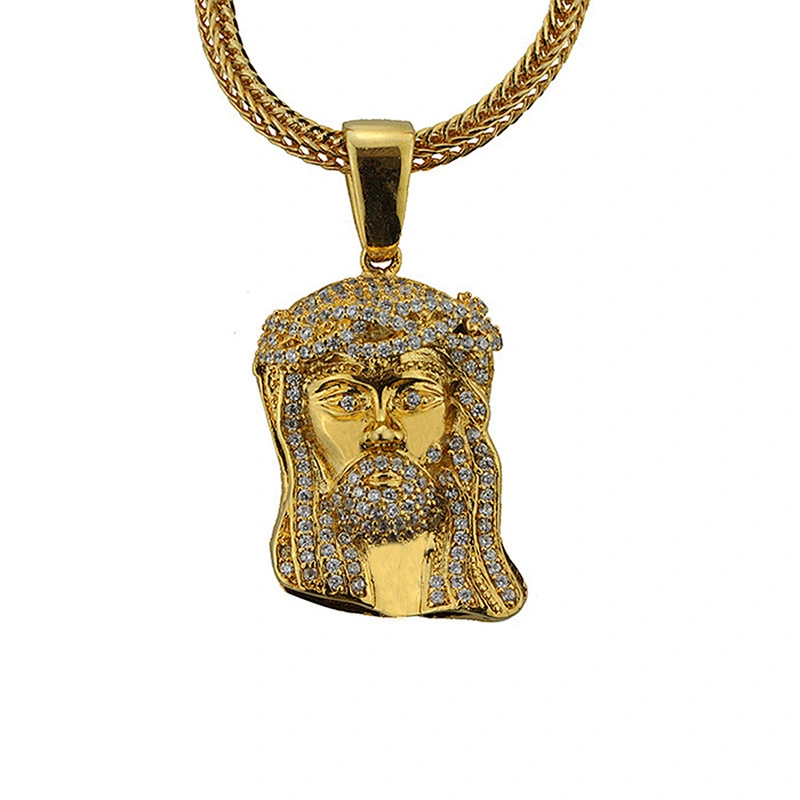 Missjewelry  large jesus dubai 18k gold cz jewelry, micro pave jewelry wholesale