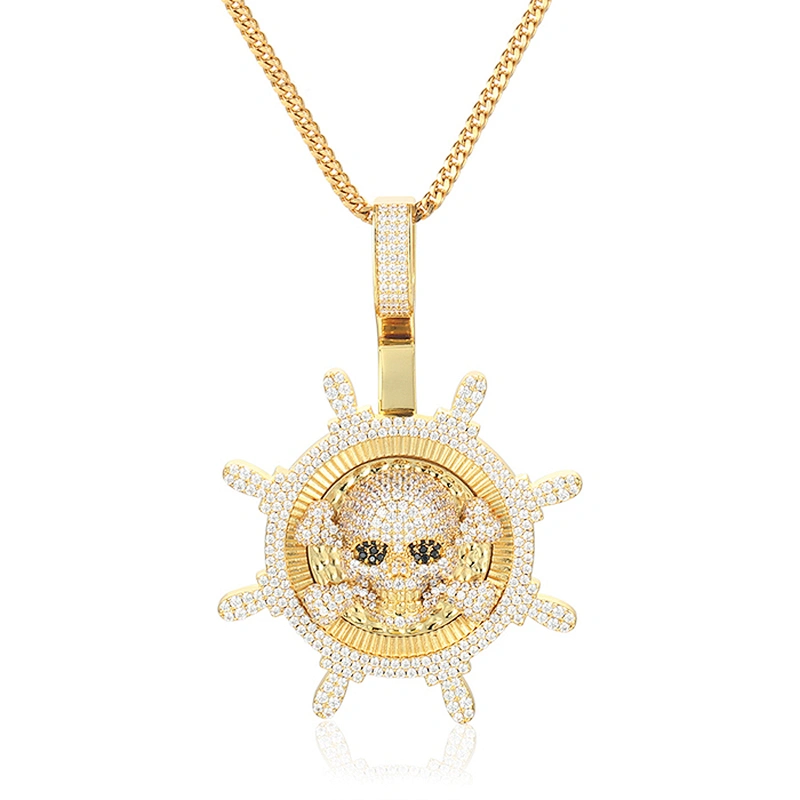 Missjewelry hip hop new urban jewelry gold ice out pirates pendant