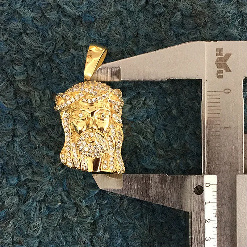 Wholesale hip pop fashion micro paved jesus piece pendant jewelry