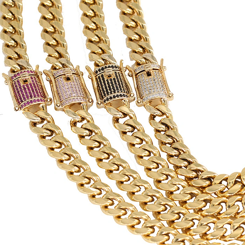 Guangzhou Miss Jewelry Supplier 8 Gram Gold Chain Designs Men With Colorful Clasp