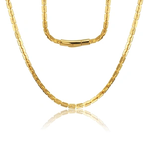 Indian Simple hip Hop Men Urban Jewelry 18K Gold Chain Necklace Designs