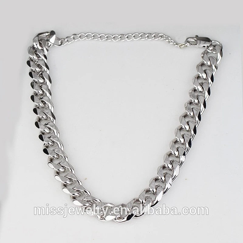 Large Curb Link Chain Gold And White Gold Chain